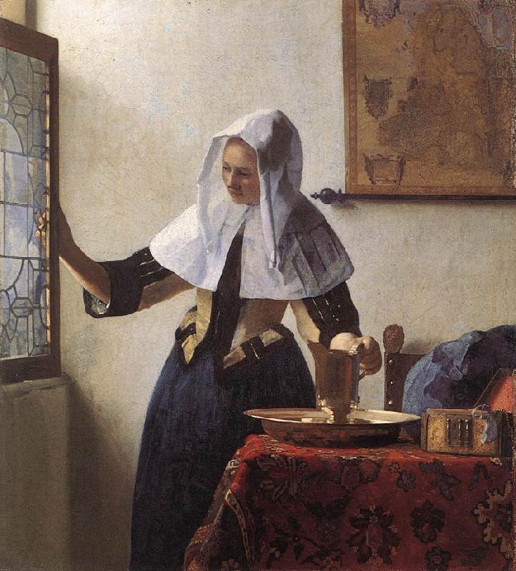 VERMEER VAN DELFT, Jan Young Woman with a Water Jug wer oil painting image